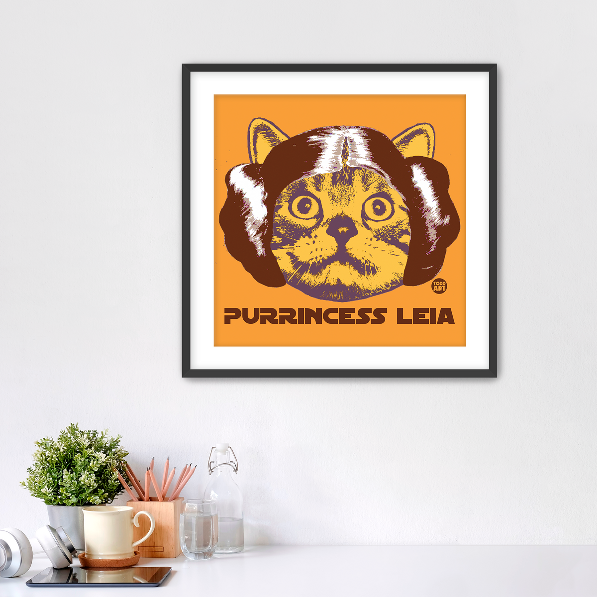 Purrincess Leia Fine Art Print
