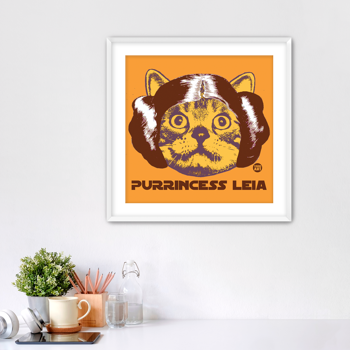 Purrincess Leia Fine Art Print